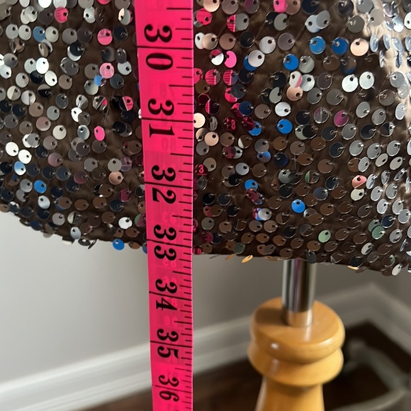 Silver Sequin Holiday Dress - Stretch Poly Blend - Picture 10 of 13